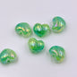 Gradient Heart Acrylic Beads 22mm Dual Color Crackle 50pcs 3