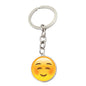Metal Smiley Face Keychain Cheeky Wink Tongue Out Emoji Zinc Alloy 19