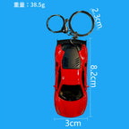 Pull Back Racing Car Keychain Alloy Body Glossy Finish 2