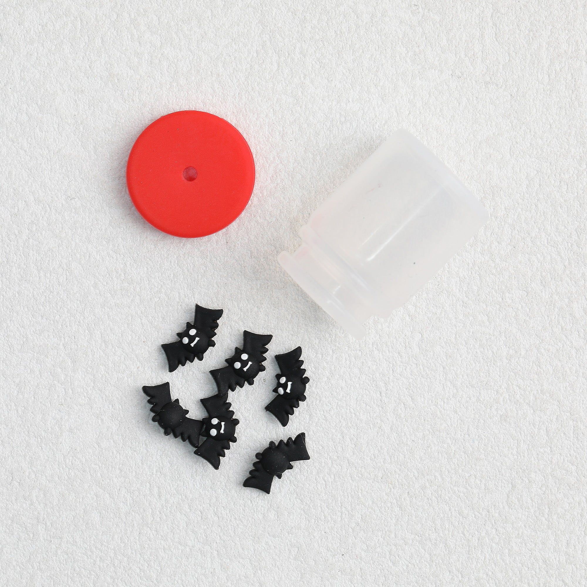 3D Black Bat Silicone Focal Beads Wholesale, Halloween Bottle Design