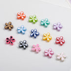 Irregular Sponge Flower Acrylic Beads 14mm Glossy Colorful 50pcs 2