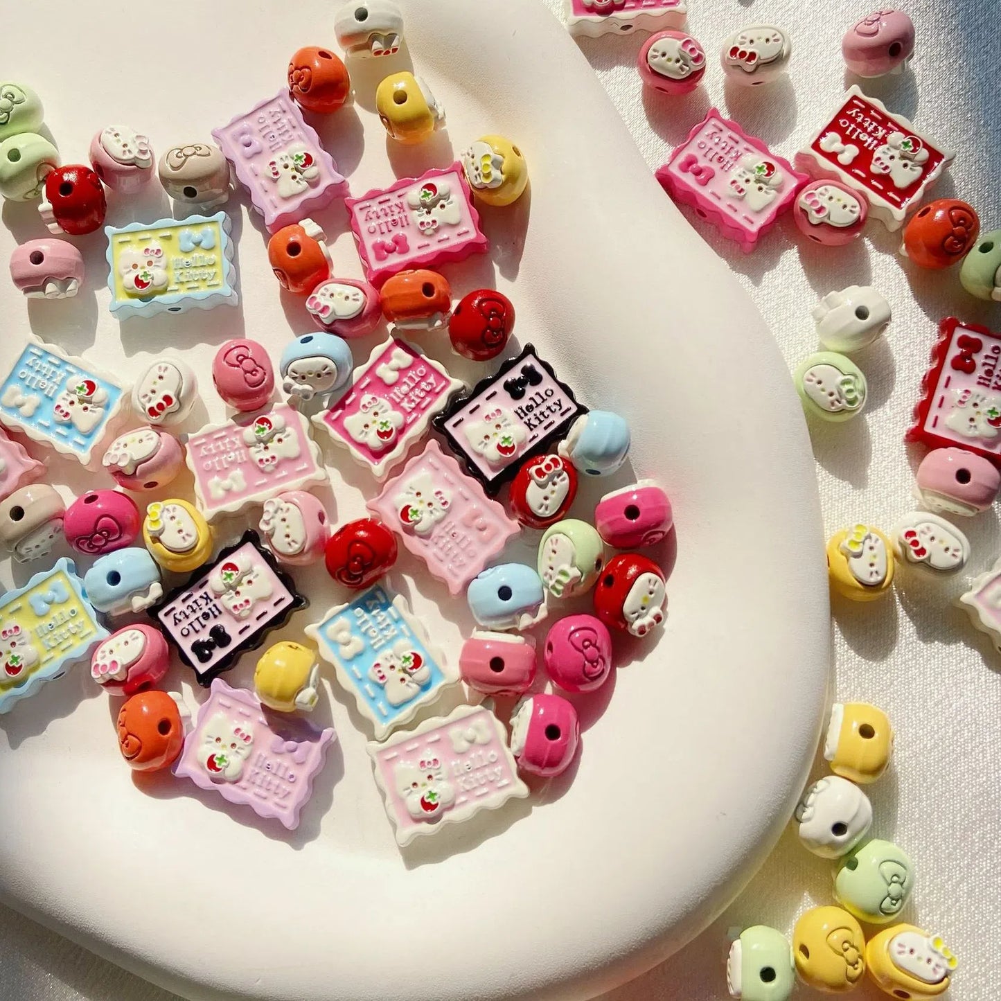 Character Metal Beads 17mm Hello Kitty Doll Head & Stamp Alloy 10pcs