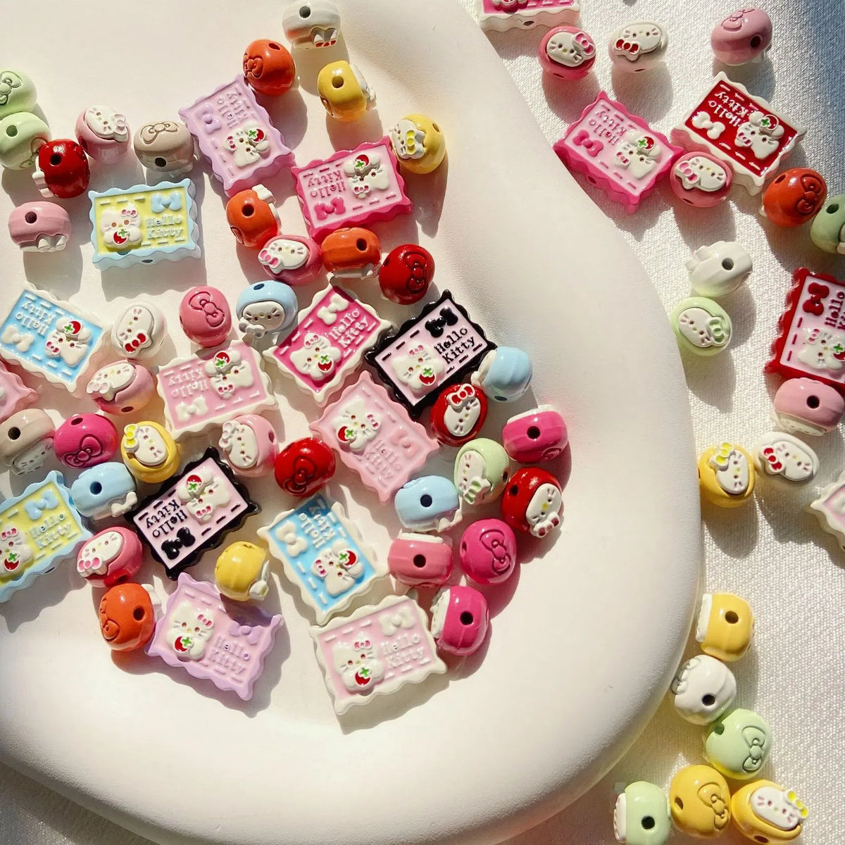 Character Metal Beads 17mm Hello Kitty Doll Head & Stamp Alloy 10pcs