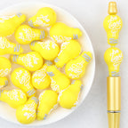 3D Be Light Bulb Silicone Focal Beads 20Pcs 