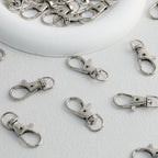 Zinc Alloy Swivel Lobster Claw Clasps Metal Nickel Plated 20pcs