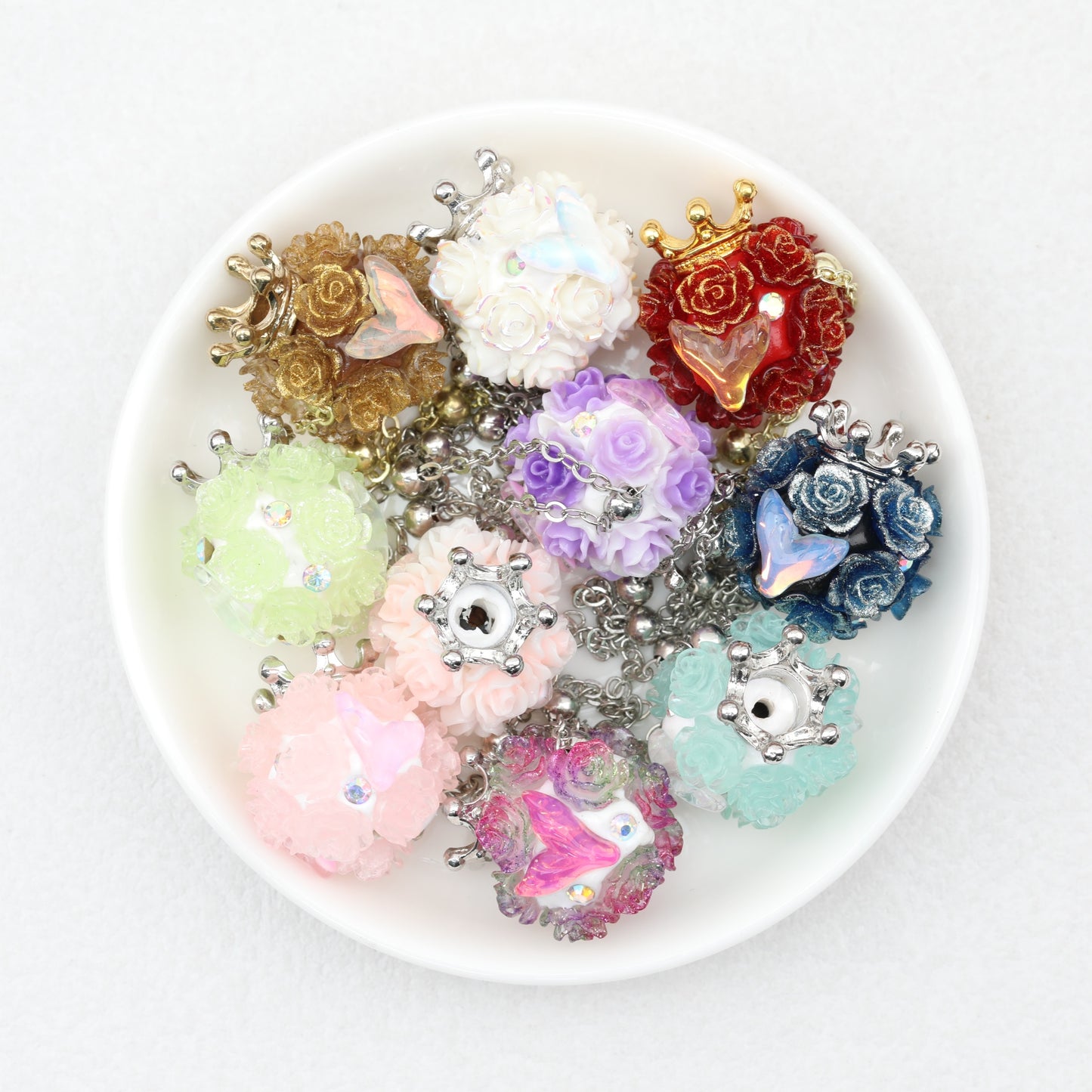 Mermaid Tail Polymer Clay  Beads Fancy 5pcs 22mm  2