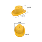 Silicone Focal Beads Cowboy Hat Centered Hole 10pcs 2