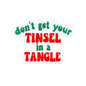 Silicone Focal Beads Holiday Text Don Get Your Tinsel In A Tangle 20pcs