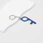 No Touch Door Opener Touchscreen Keychain Multifunctional Alloy - Blue