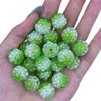 Dual Color Imitation Pearl Waxberry Resin Beads 16mm Glossy Bubblegum 10pcs 4