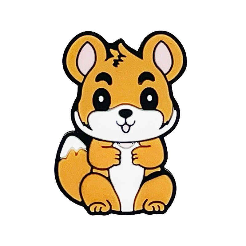 Silicone Focal Beads Little Tiger Smiling Face 20pcs
