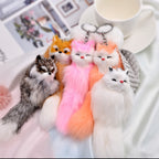 Fashion Plush Fox Keychain Soft Tail Wild Animal Charm