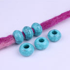 Acrylic Flat Spacer Beads 15x9mm Imitation Turquoise 50pcs