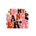 Silicone Focal Beads In My Dance Era Colorful Text Design 20pcs