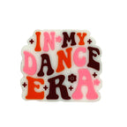 Silicone Focal Beads In My Dance Era Colorful Text Design 20pcs