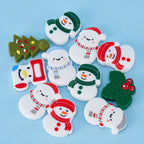 Silicone Focal Beads Christmas Tree Snowman Stocking 20pcs