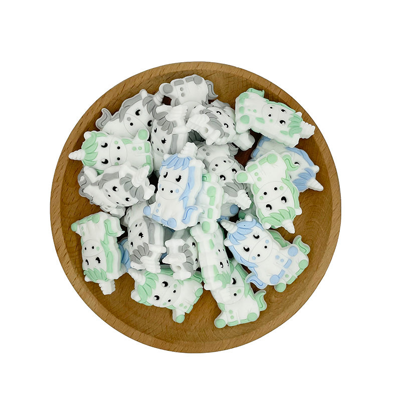 Silicone Focal Beads Unicorn Sitting Pose 20pcs 2