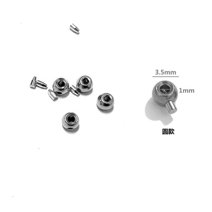 Stainless Steel Crimp Metal Beads 3mm 3.5mm Pressure Cooker Shape 20pcs 8