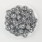 15mm Black and White Printed Round Silicone Beads 50pcs - Pattern 6