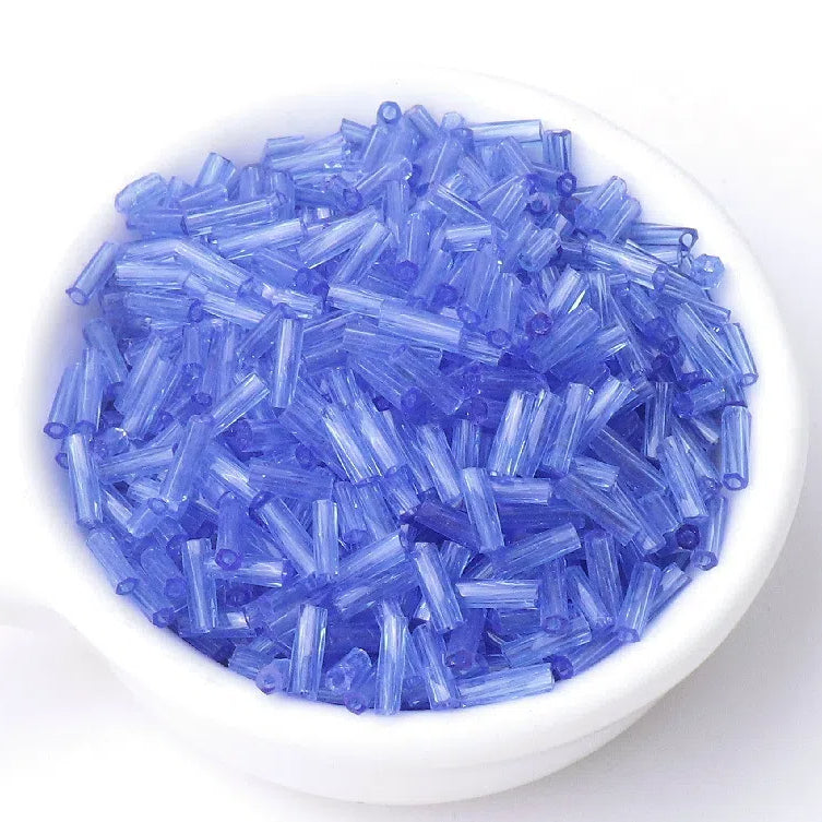 Plating Metallic Color Twisted Bugle Glass Beads 6mm 2500pcs 39