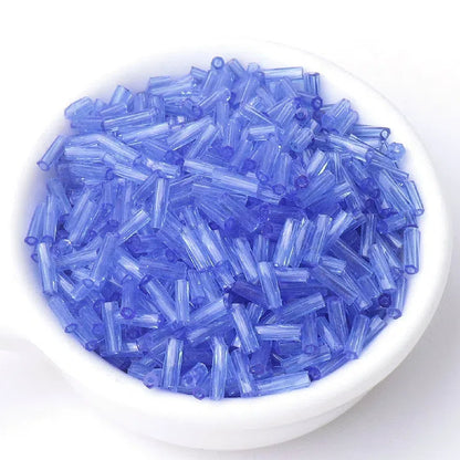Plating Metallic Color Twisted Bugle Glass Beads 6mm 2500pcs 39