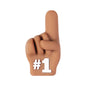 Silicone 3D Focal Beads Rugby Foam Finger Number One Holding Rugby Ball 20pcs 12