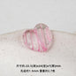 22mm Heart Shaped Transparent Color Stripe Acrylic Beads 50pcs 9