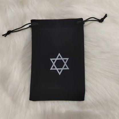 Tarot Card Velvet Drawstring Bags Celestial Esoteric Design 5pcs 18x11.5cm 11