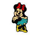 Silicone Focal Beads Minnie Mouse Iconic Red Bow Teal Dress 20pcs
