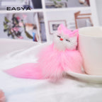 Fashion Plush Fox Keychain Soft Tail Wild Animal Charm 4
