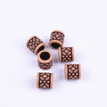 Clover Pattern Acrylic Beads 9mm Large Hole Rustic Wood Look 200pcs 5