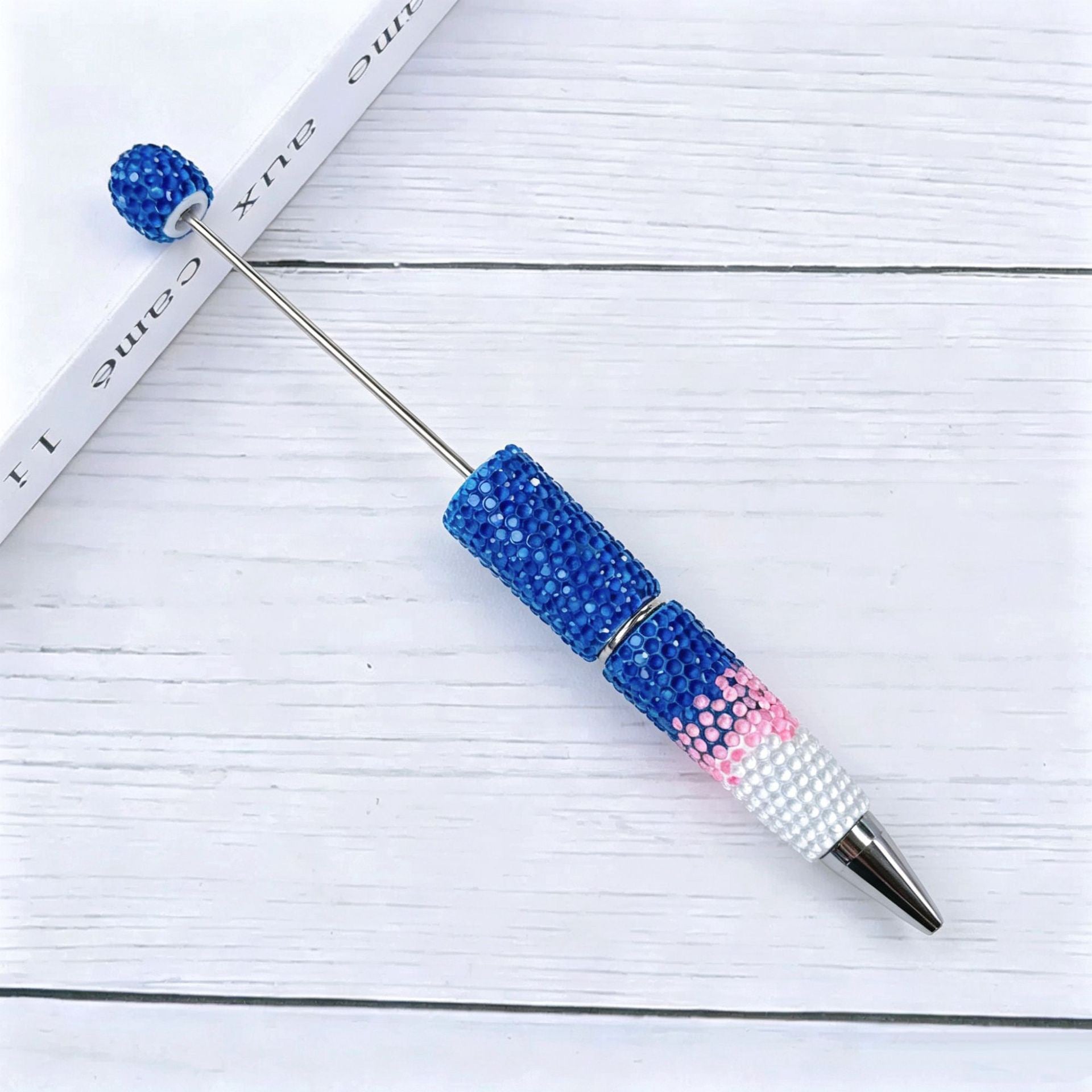 Creative DIY Candy Color Matching Rhinestones Beadable Pen 15