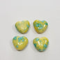 Blooming Ink Color Heart Acrylic Beads 15mm Colorful Mixed 100pcs 8