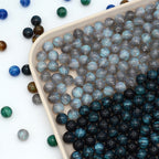 Mystic Galaxy Round Resin Beads 8mm and 10mm with Hole 100pcs 2