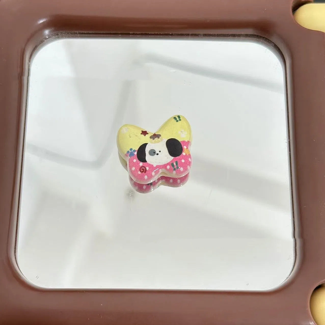 Butterfly Acrylic Beads 25mm Puppy and Penguin Pattern Matte 10pcs 5