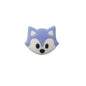 Silicone Focal Beads Fox Face Pastel Colors 20pcs 8