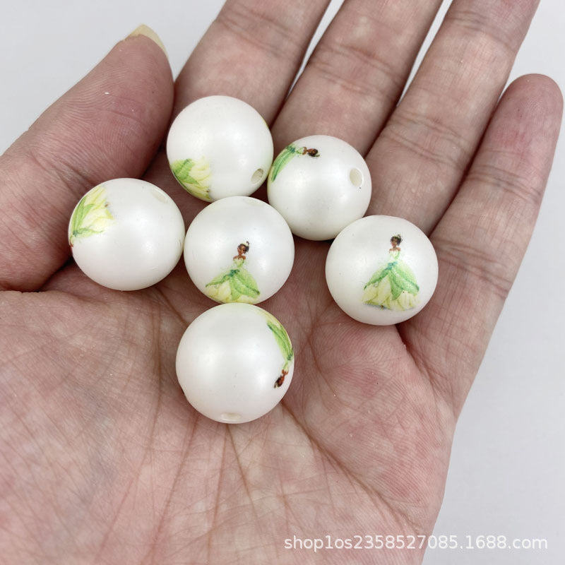 Matte Pearl Princess Bubblegum Beads ABS Plastic 20mm 10pcs 8