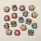Silicone Focal Beads Basket Animals Holding Bows 20pcs 2