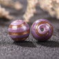 Vintage Gilded Striped Lampwork Glass Beads 8mm 10mm 12mm 1pc 9
