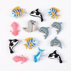 Silicone 3D Focal Beads Ocean Animals Aquatic Postures 20pcs 3