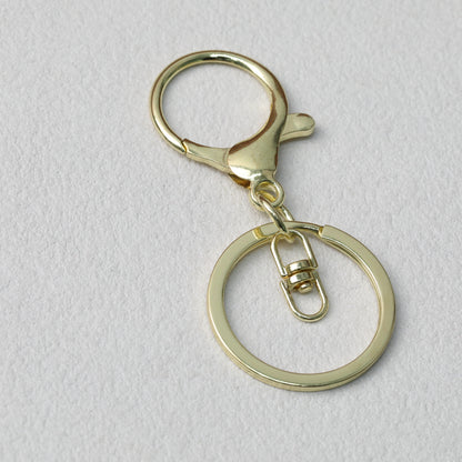Zinc Alloy Lobster Clasp Keychain Hardware with Split Ring