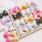 UV Finish Gradient Bow Acrylic Beads 25mm Colorful Glossy 10pcs 8