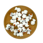 Silicone 3D Focal Beads Kitten Cat Rosy Paws Smiling Face 2