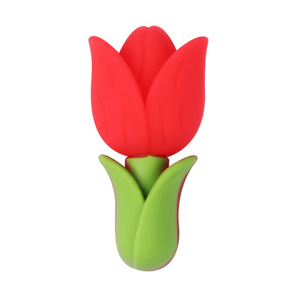 Silicone 3D Focal Beads Tulip Detailed Petals Vibrant Colors 20pcs 13