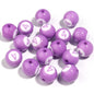 Colored Billiard Ball Round Acrylic Beads 16mm Glossy 10pcs 9
