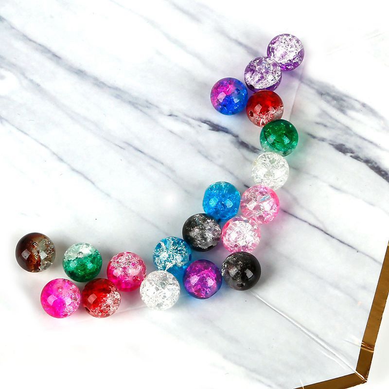 Crackle Round Glass Beads 4mm Crystal Multicolor 200pcs 2
