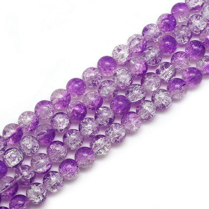 Crackle Round Glass Beads 4mm Crystal Multicolor 200pcs 7