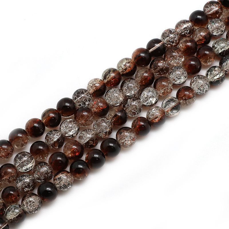 Crackle Round Glass Beads 4mm Crystal Multicolor 200pcs 14