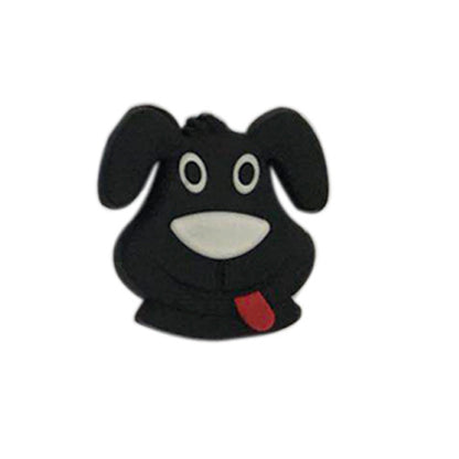 Silicone Focal Beads Puppy Goofy Dog Face Tongue Out 20pcs 7
