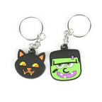 Silicone Halloween Pumpkin Ghost Bat Keychain PVC Vibrant Design 4